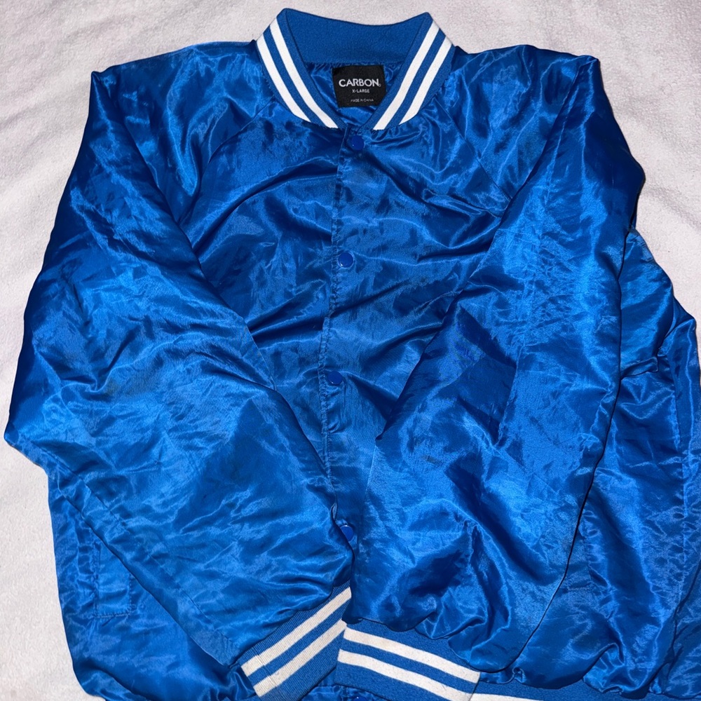 Carbon Royal Blue Bomber Jacket